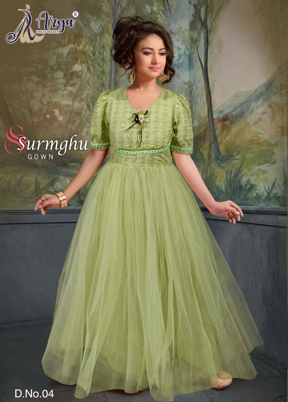 Surmghu By arya Girls Party Wear Designer Frock Kids Catalog